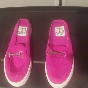 Hot pink slides from Nordstrom